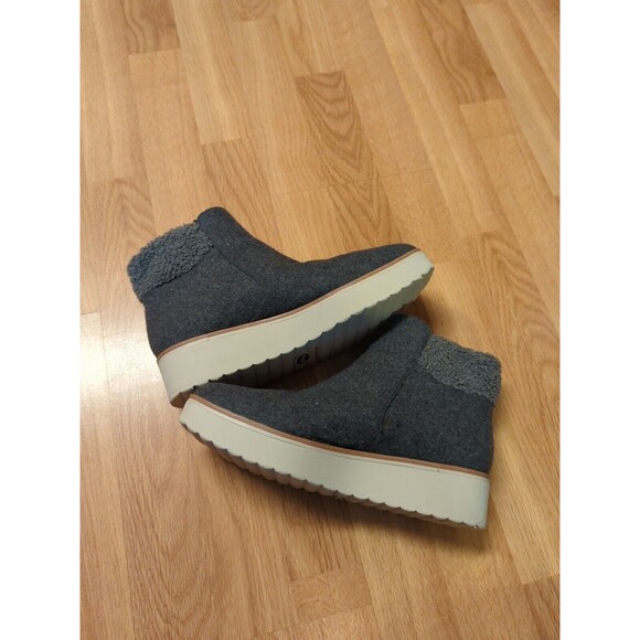 Dr. Scholl's Boots Lunar Womens 9M Gray Zip Platform Ankle - Picture 4 of 8